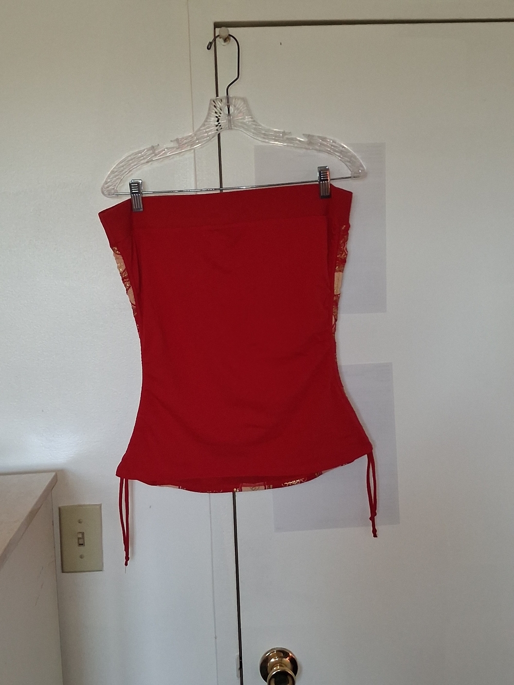 Baby Phat Red Crop Top with Gold Detail SizeLarge - Picture 2 of 4